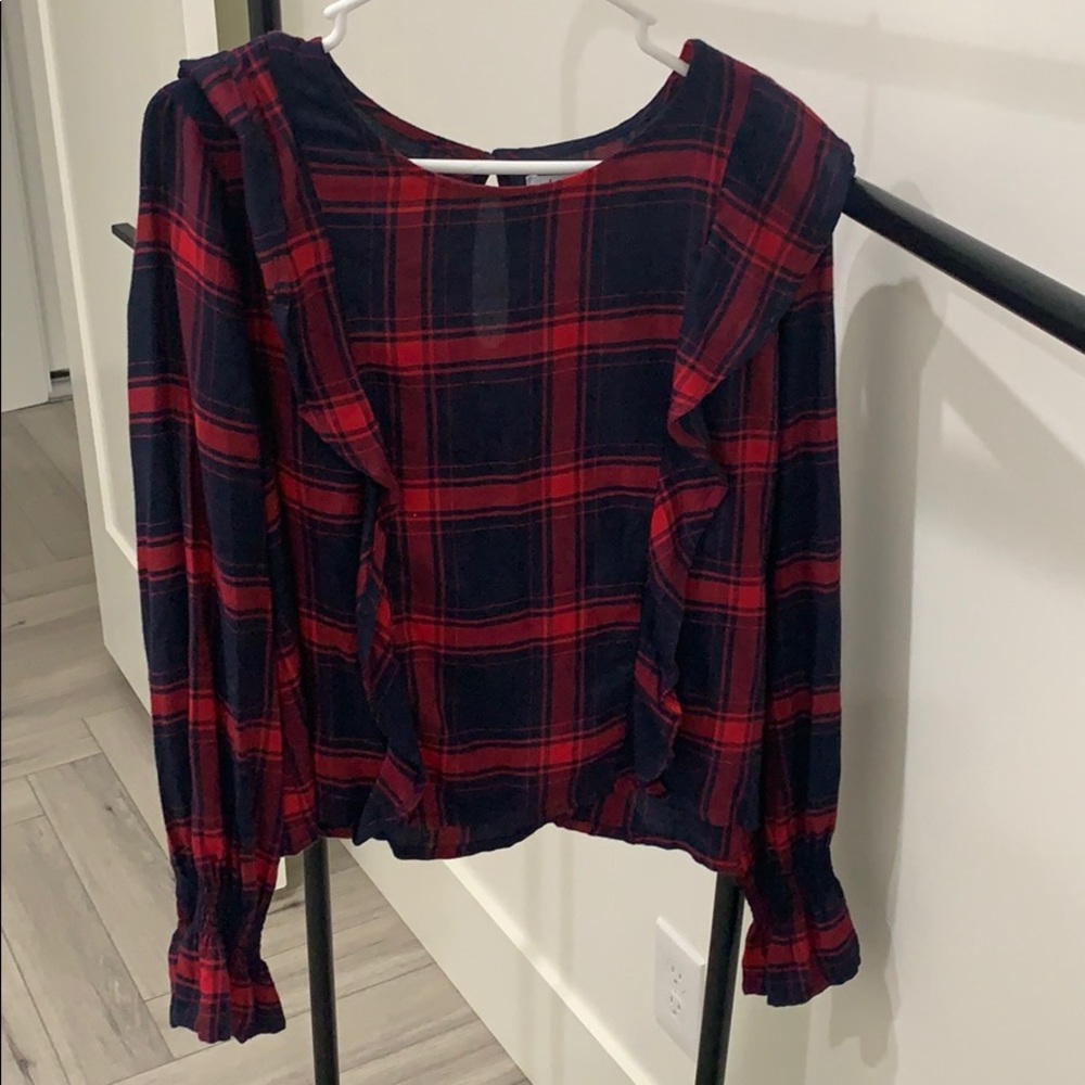 plaid blouse